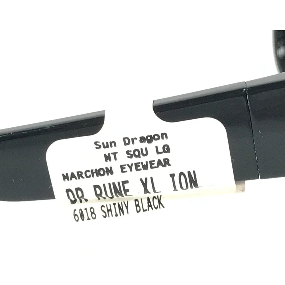 Dragon Eyeglasses Frame DR RUNE XL ION 011 Shiny Black Square Full Rim 60-18-135